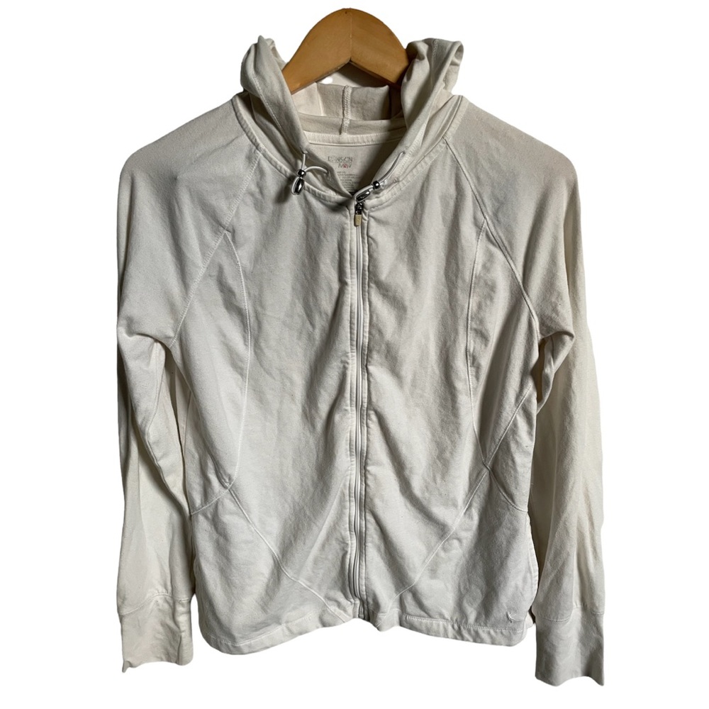 Danskin Now Full Zip Jacket White Womens Size Medium (8-10)